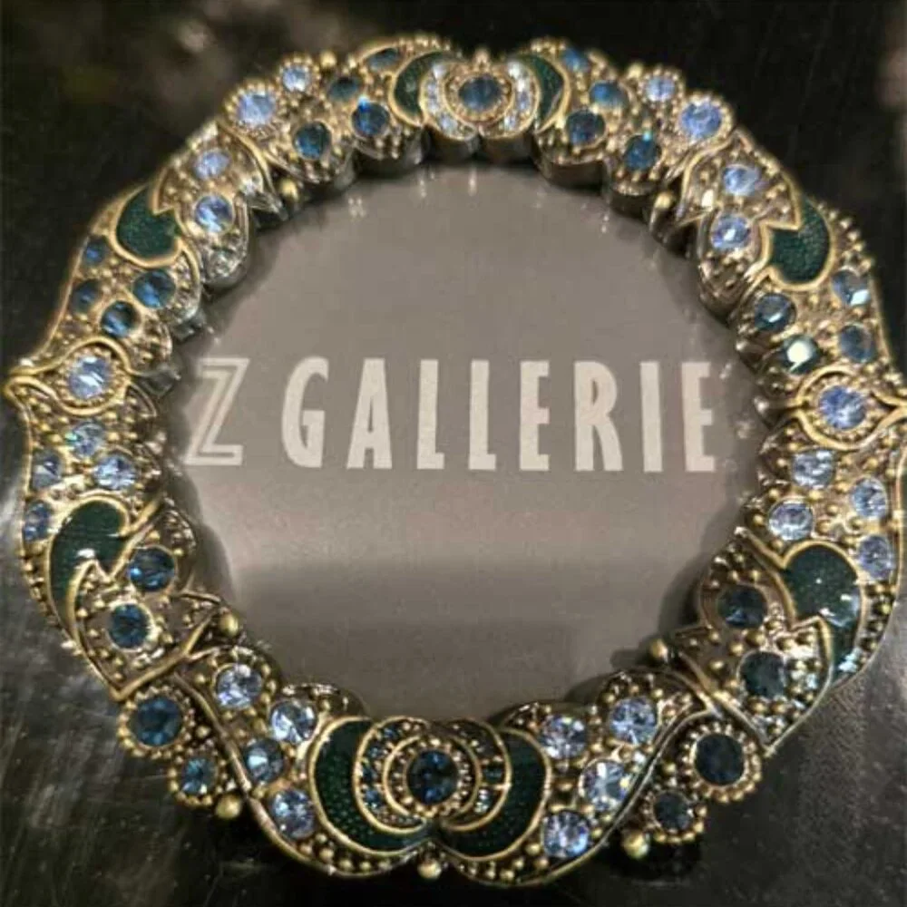 Z Gallerie Enameled with Rhinestones Frame Set (2) NEW 3